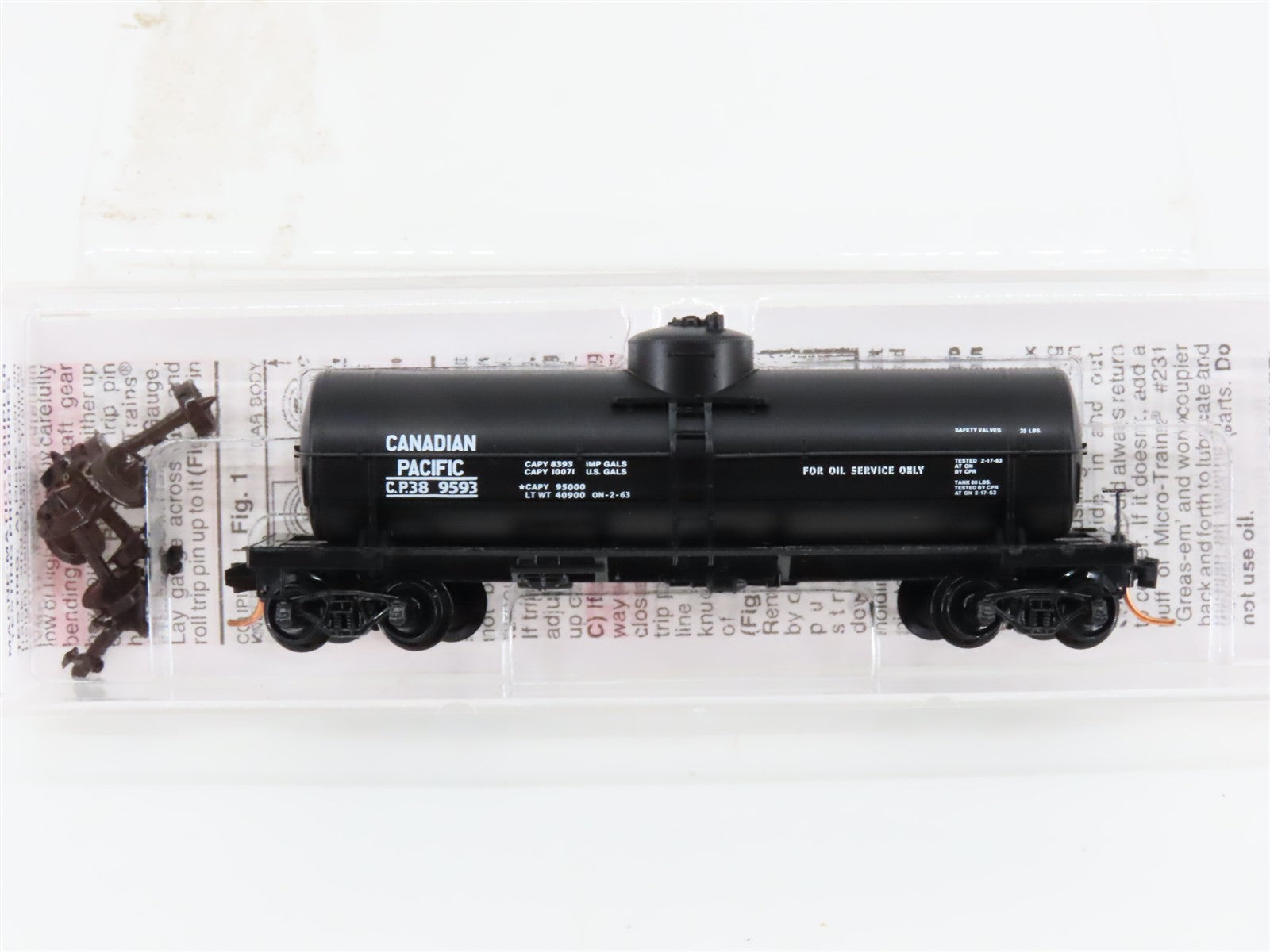 N Scale Micro-Trains MTL 65590 CP Canadian Pacific Single Dome Tank Car #389593