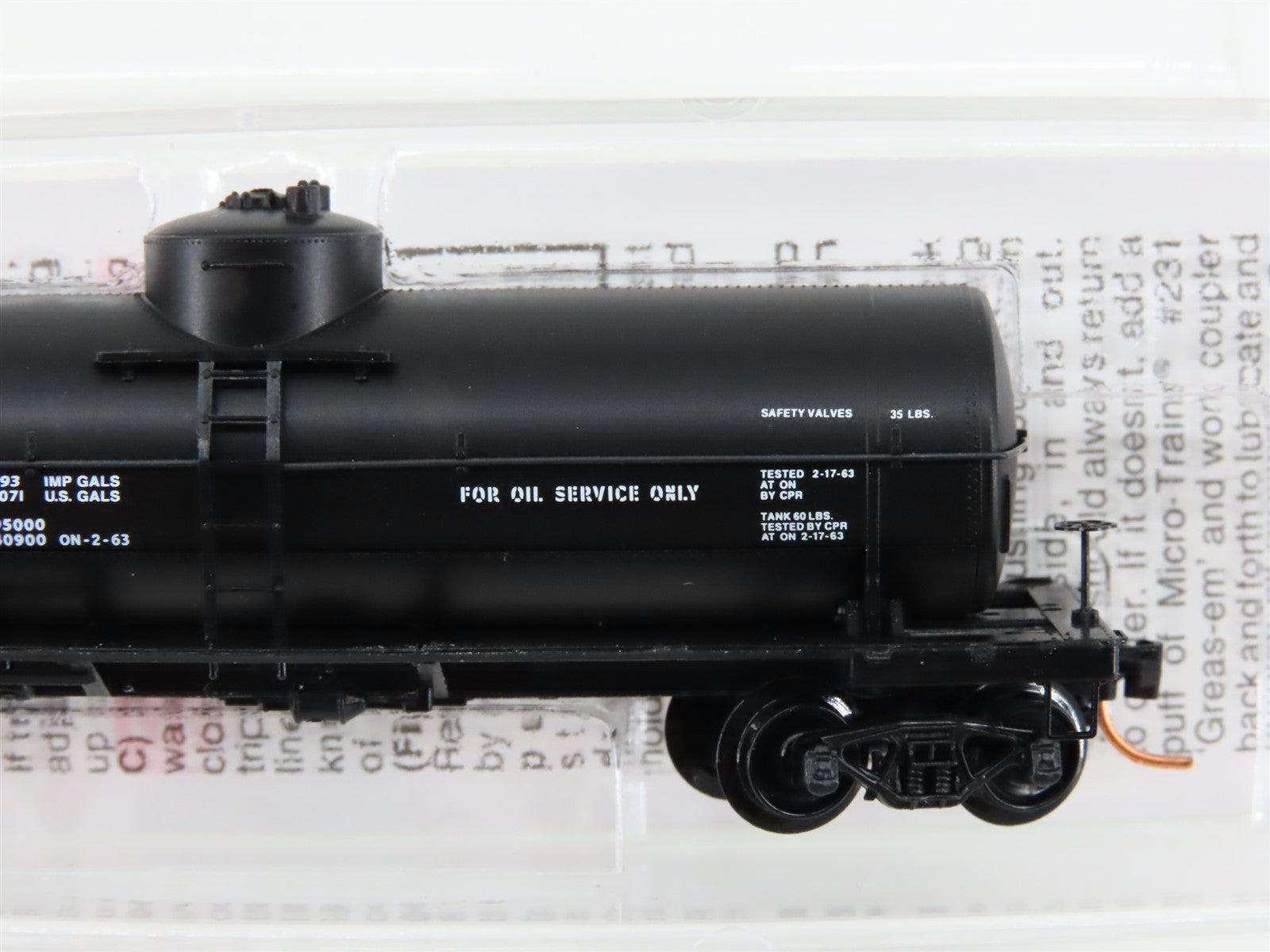 N Scale Micro-Trains MTL 65590 CP Canadian Pacific Single Dome Tank Car #389593