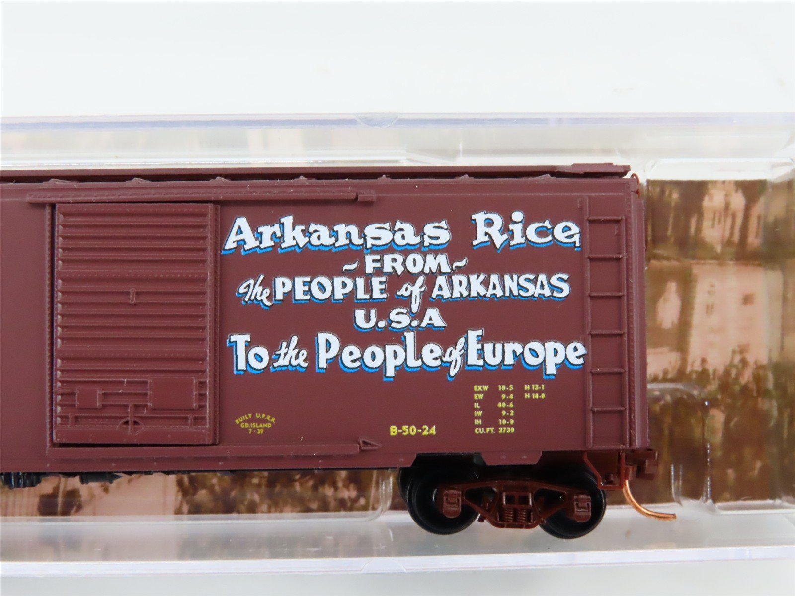N Scale Micro-Trains MTL 02000017 UP Friendship Arkansas 40' Box Car #187989