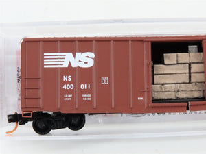 N Scale Micro-Trains MTL 02500731 NS Norfolk Southern 50' Boxcar #400011 w/ Load