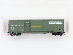 N Scale Micro-Trains MTL 02600050 BCOL BC Rail 50' Rib Side Box Car #100348