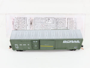 N Scale Micro-Trains MTL 02600050 BCOL BC Rail 50' Rib Side Box Car #100348