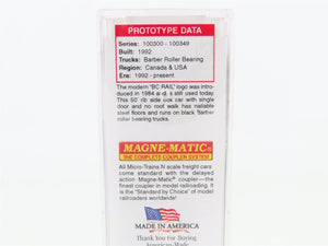 N Scale Micro-Trains MTL 02600050 BCOL BC Rail 50' Rib Side Box Car #100348