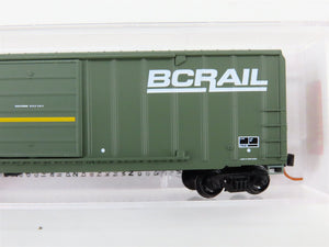 N Scale Micro-Trains MTL 02600050 BCOL BC Rail 50' Rib Side Box Car #100348