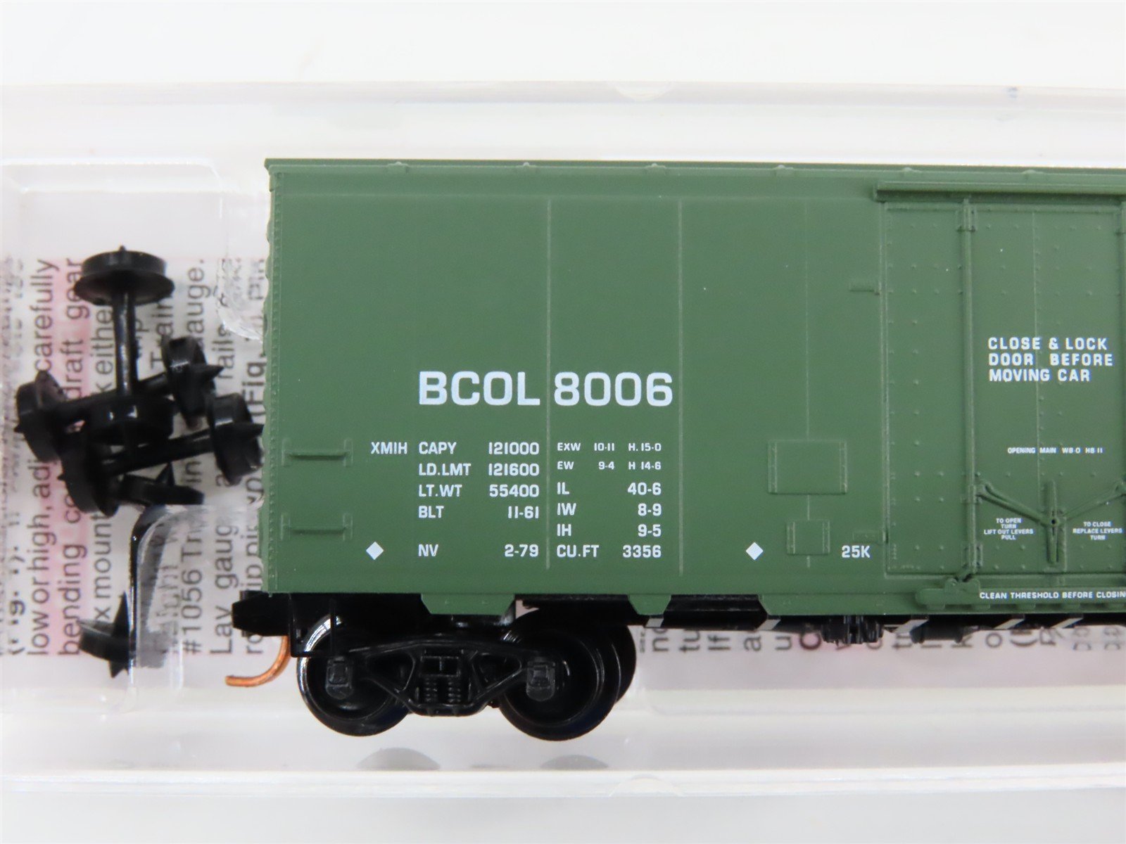 N Scale Micro-Trains MTL 02100230 BCOL British Columbia 40' Box Car #8006