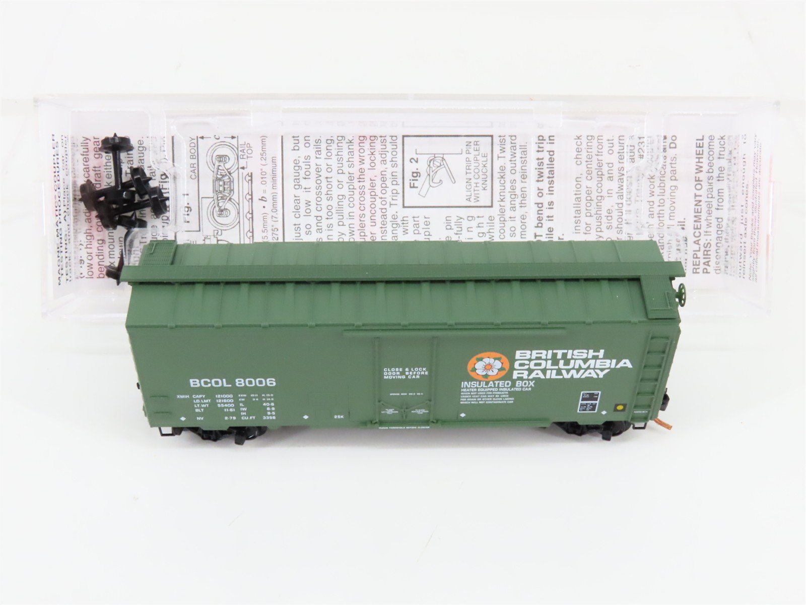 N Scale Micro-Trains MTL 02100230 BCOL British Columbia 40' Box Car #8006
