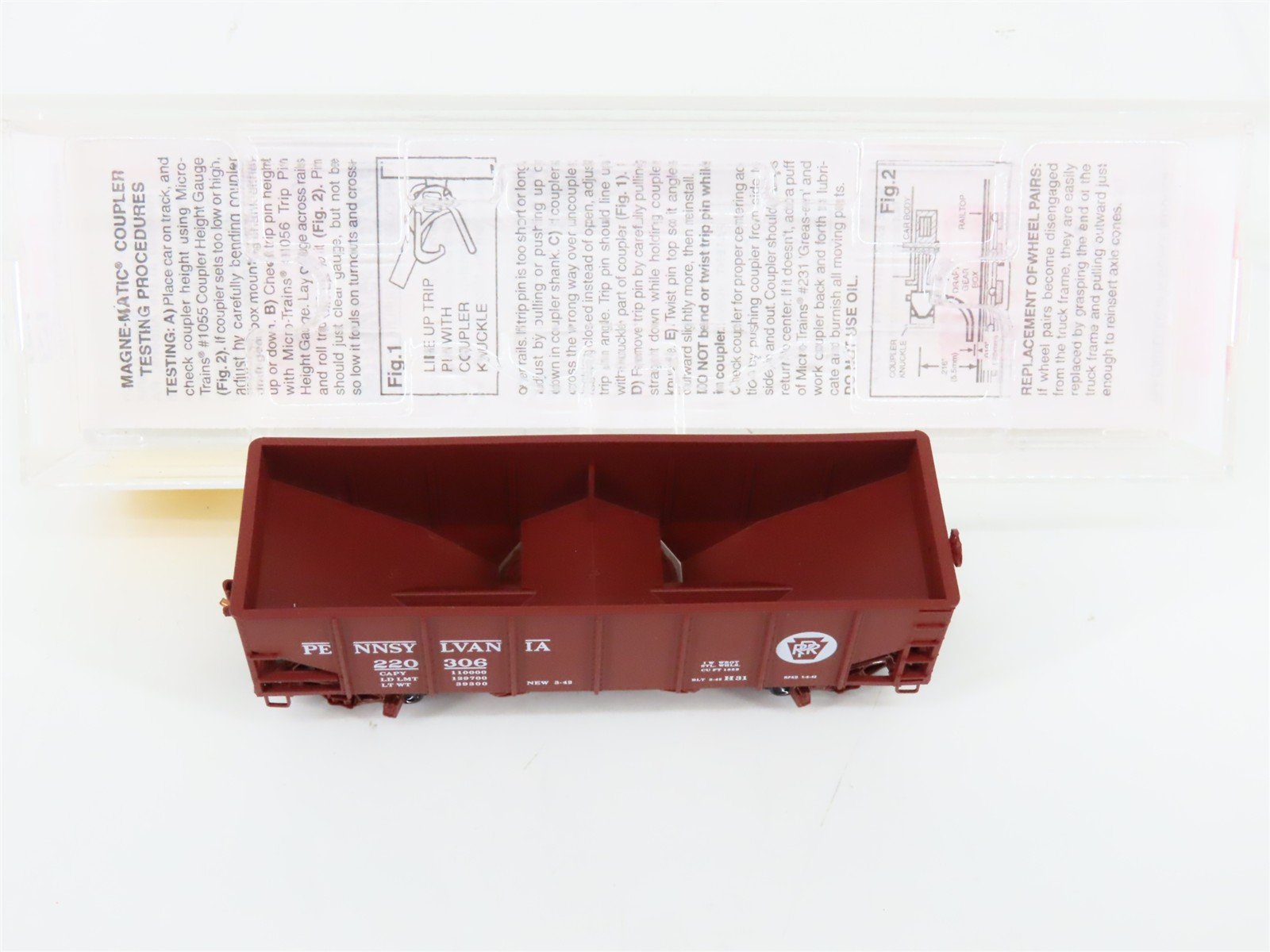 N Scale Micro-Trains MTL 56060 PRR Pennsylvania 33' 2-Bay Open Hopper #220306