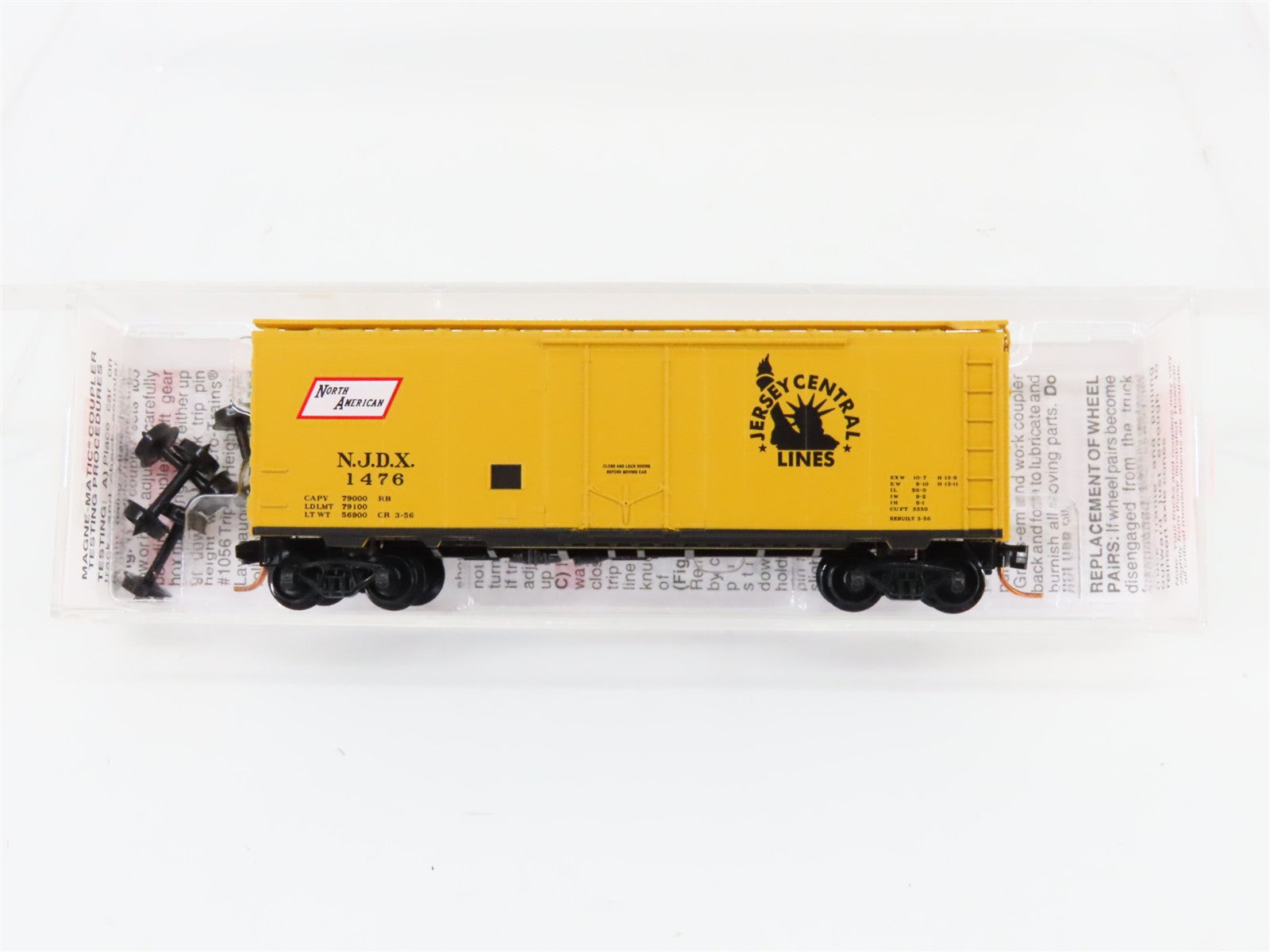 N Scale Micro-Trains MTL 02100520 NJDX Jersey Central Lines 40' Box Car #1476