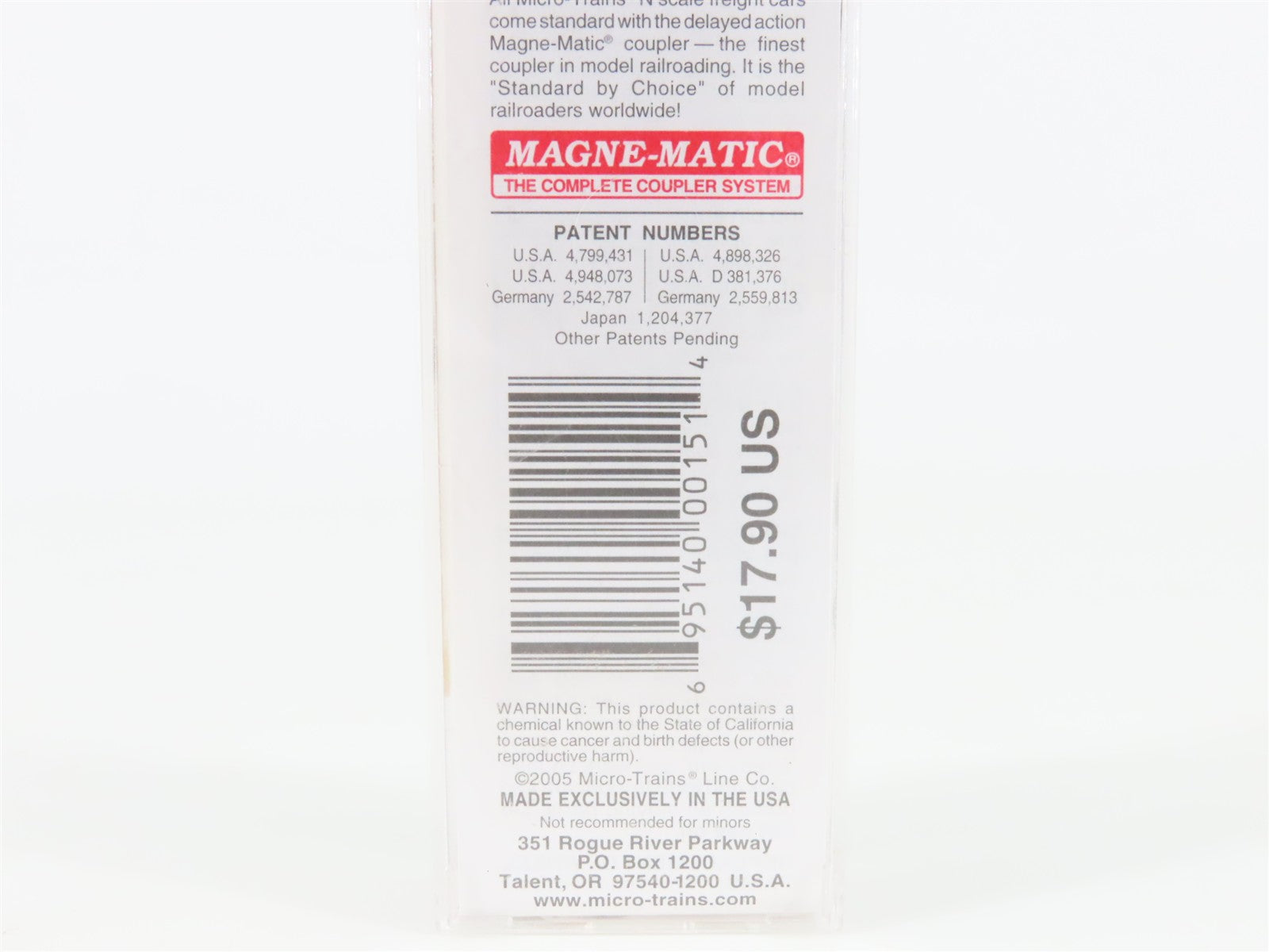 N Scale Micro-Trains MTL 02100520 NJDX Jersey Central Lines 40' Box Car #1476