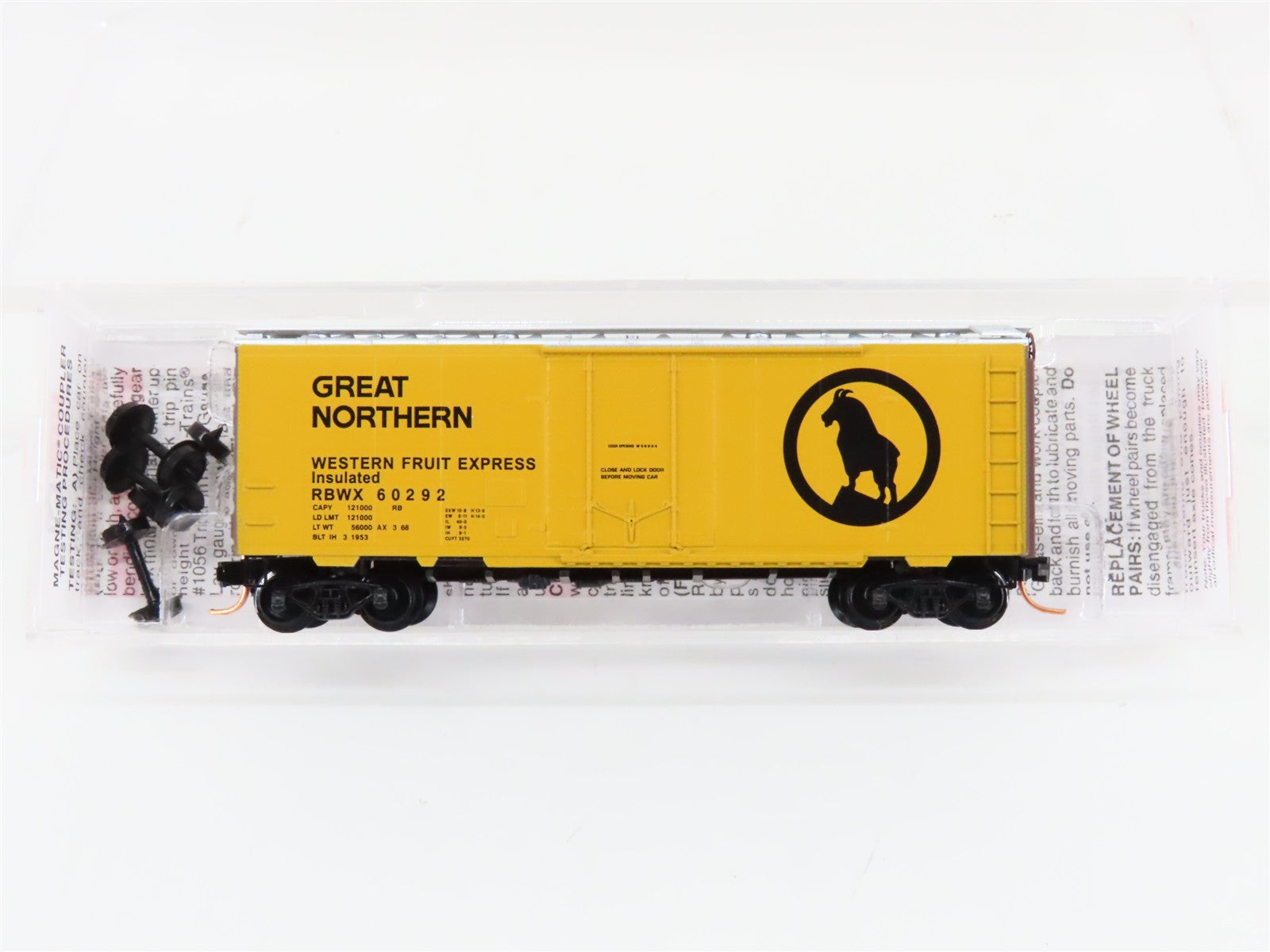 N Scale Micro-Trains MTL 21460 RBWX GN Western Fruit Express 40' Box Car #60292