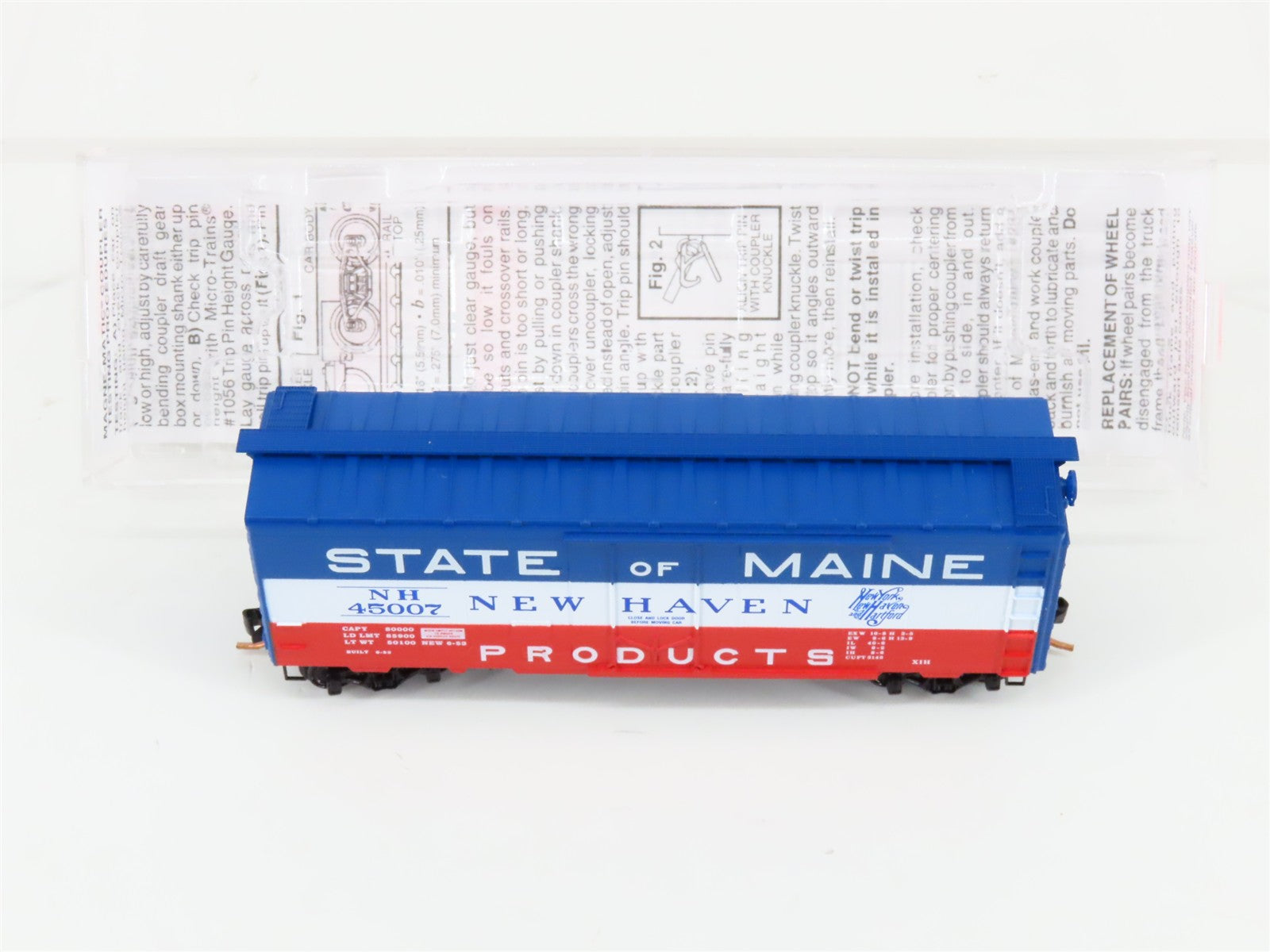 N Scale Micro-Trains MTL 21160 NH State Of Maine 40' Plug Door Box Car #45007