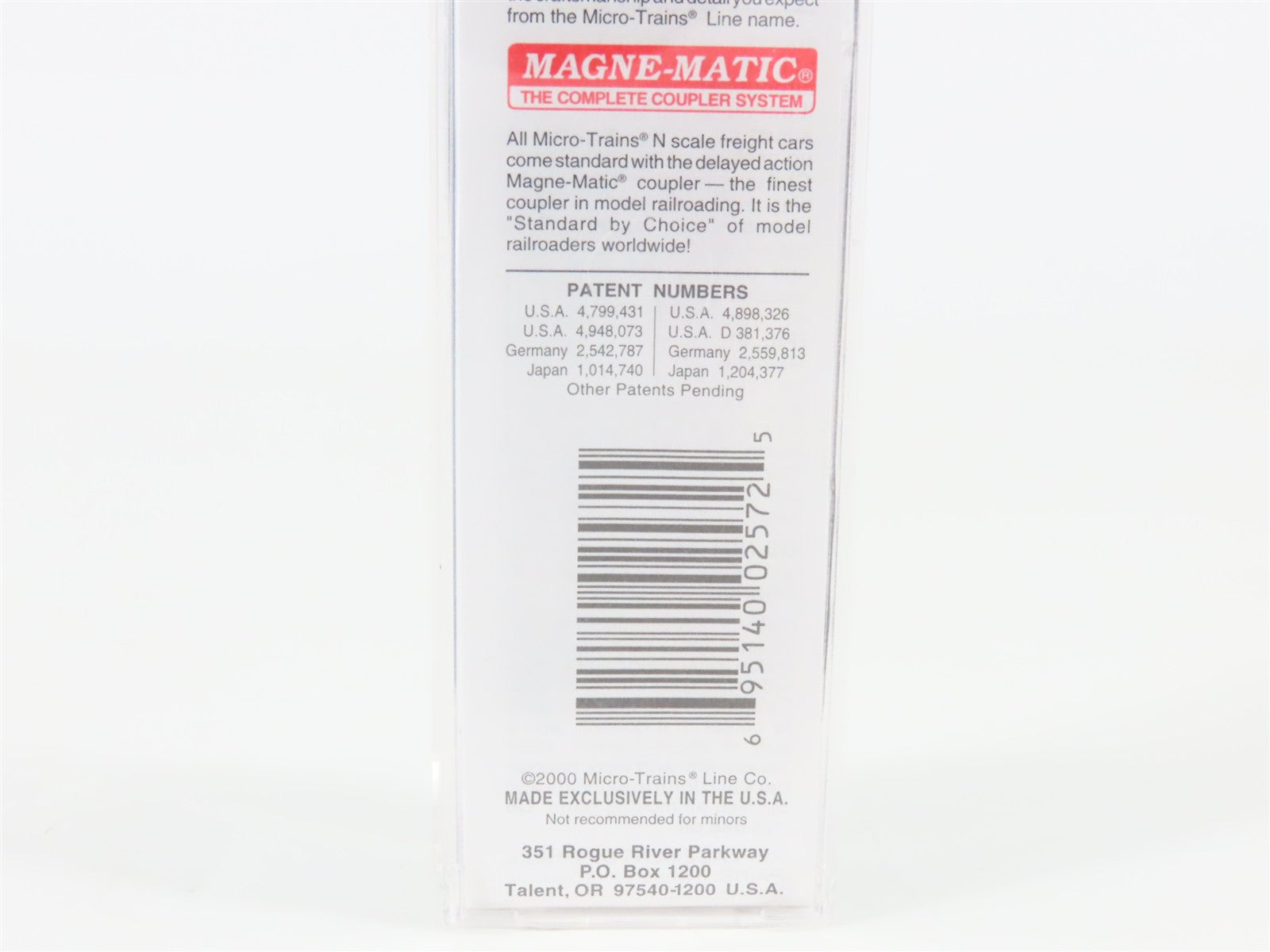 N Scale Micro-Trains MTL 21160 NH State Of Maine 40' Plug Door Box Car #45007
