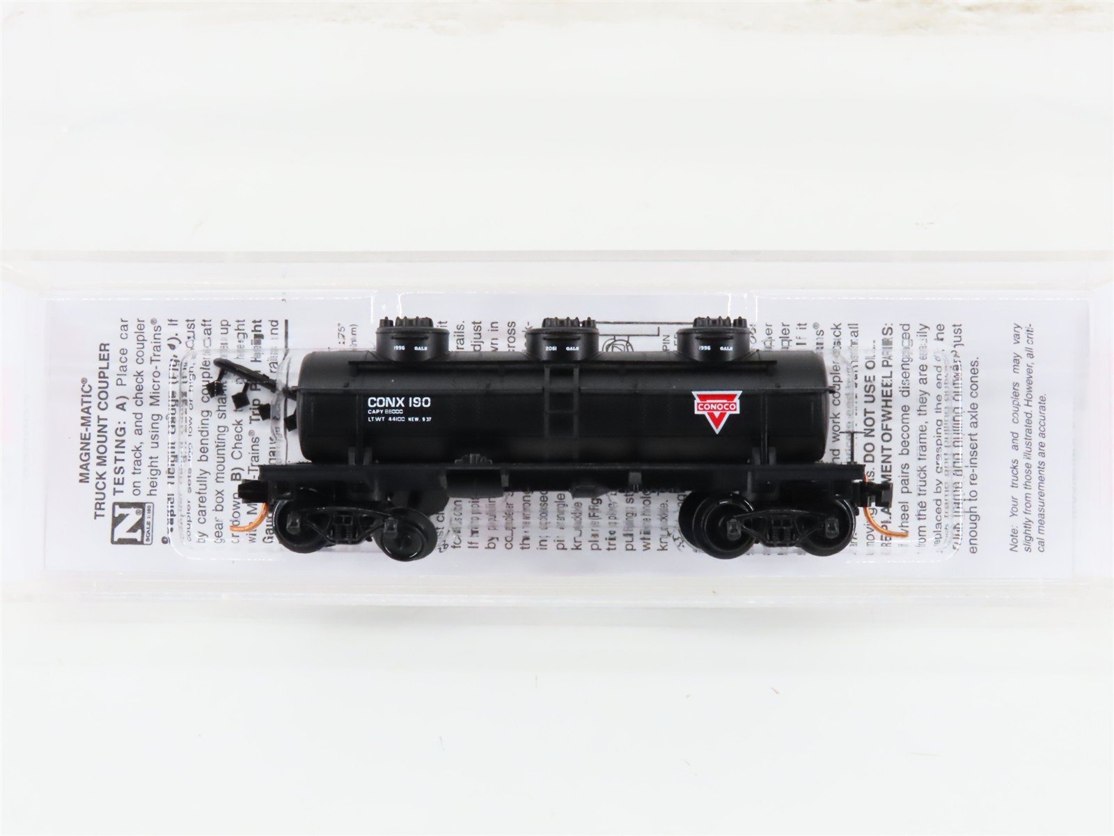 N Scale Micro-Trains MTL 06600060 CONX Conoco ACF 3-Dome Tank Car #190