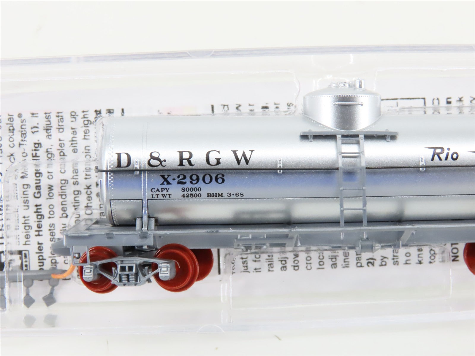 N Scale Micro-Trains MTL 06500890 D&RGW Rio Grande Single Dome Tank Car #X2906