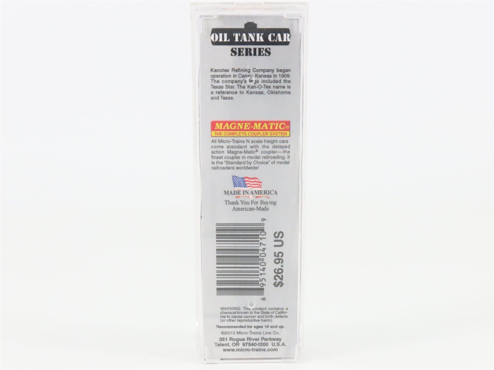 N Scale Micro-Trains MTL 06500730 KOTX Kanotex 39' Single Dome Tank Car #503