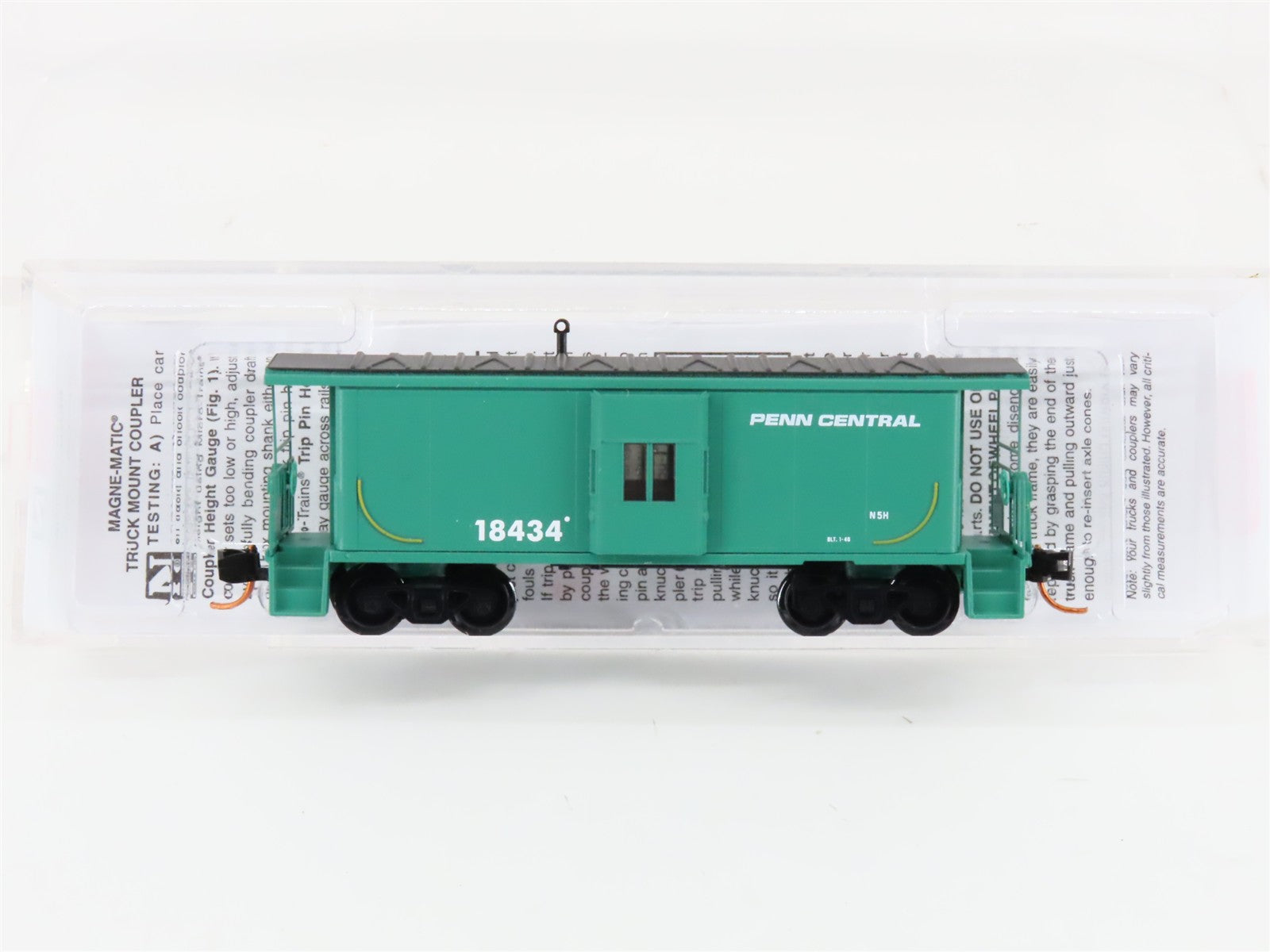 N Scale Micro-Trains MTL 13000050 PC Penn Central Bay Window Caboose #18434