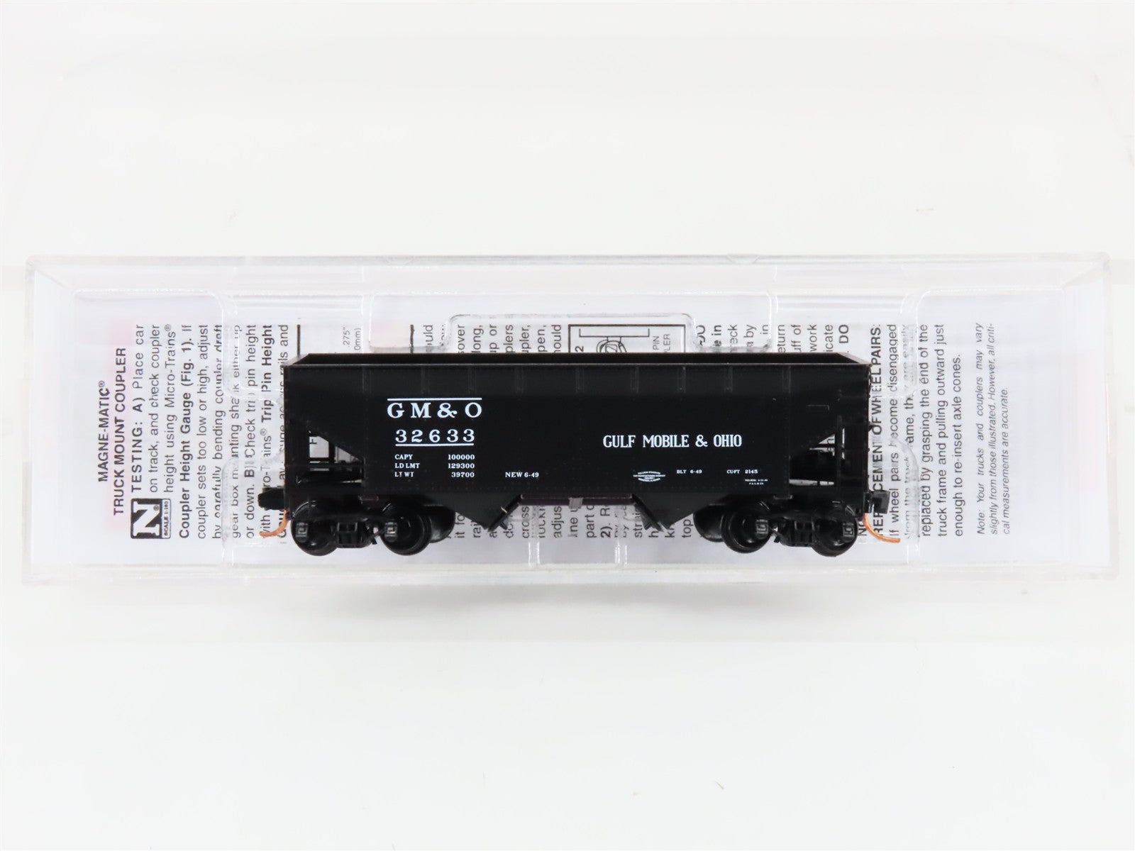 N Micro-Trains MTL 05500540 GM&O Gulf Mobile & Ohio 2-Bay Open Hopper #32633