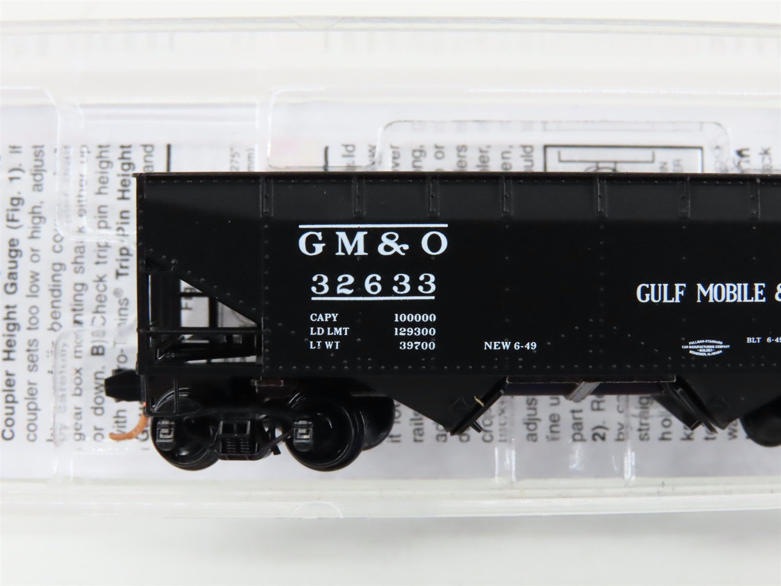 N Micro-Trains MTL 05500540 GM&O Gulf Mobile & Ohio 2-Bay Open Hopper #32633