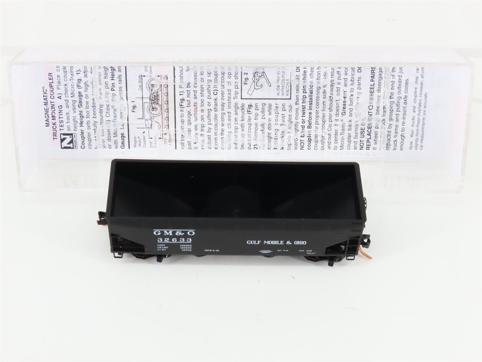 N Micro-Trains MTL 05500540 GM&O Gulf Mobile & Ohio 2-Bay Open Hopper #32633