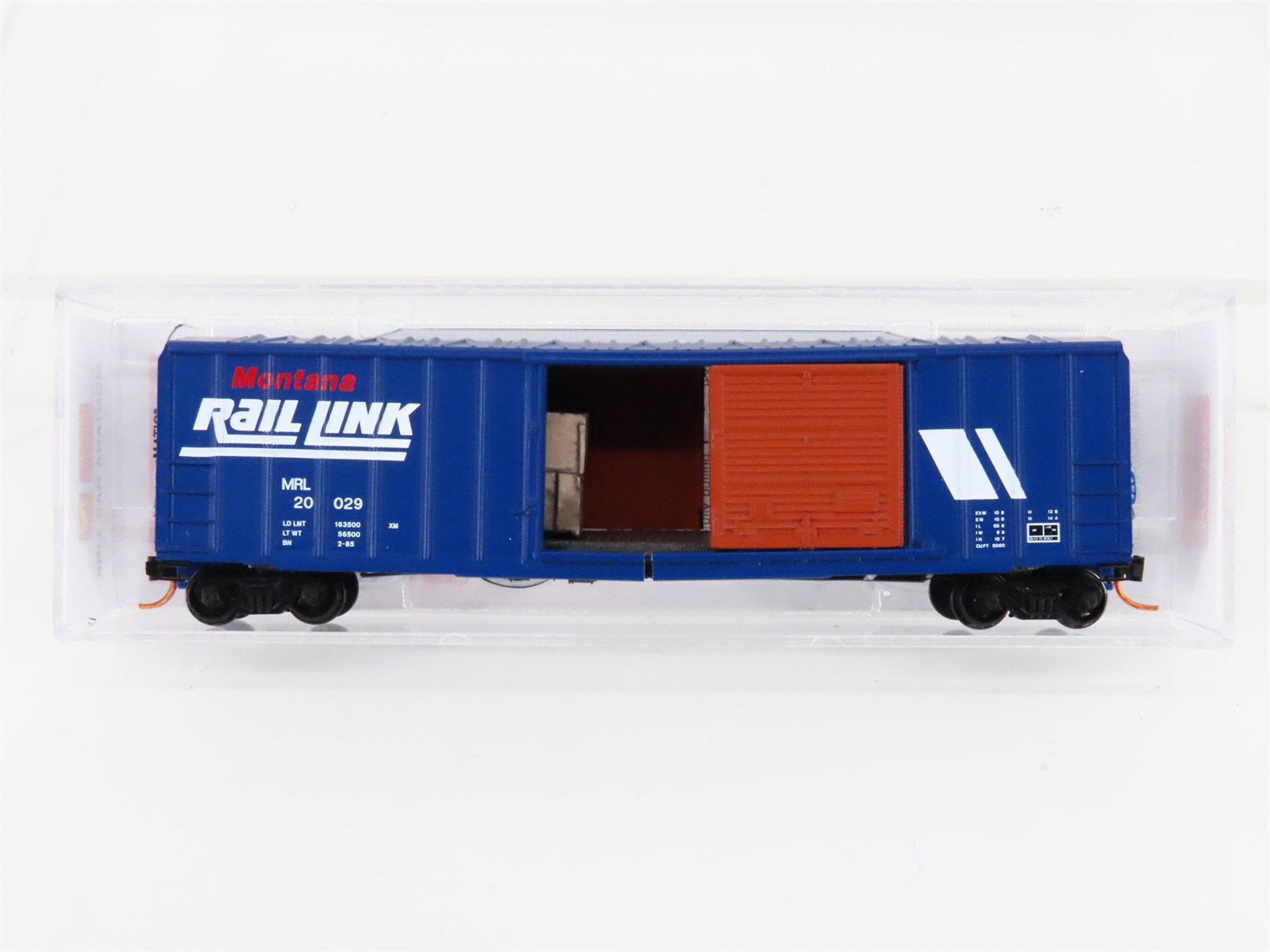 N Micro-Trains MTL 02500620 MRL Montana Rail Link 50' Box Car #20029 w/ Load