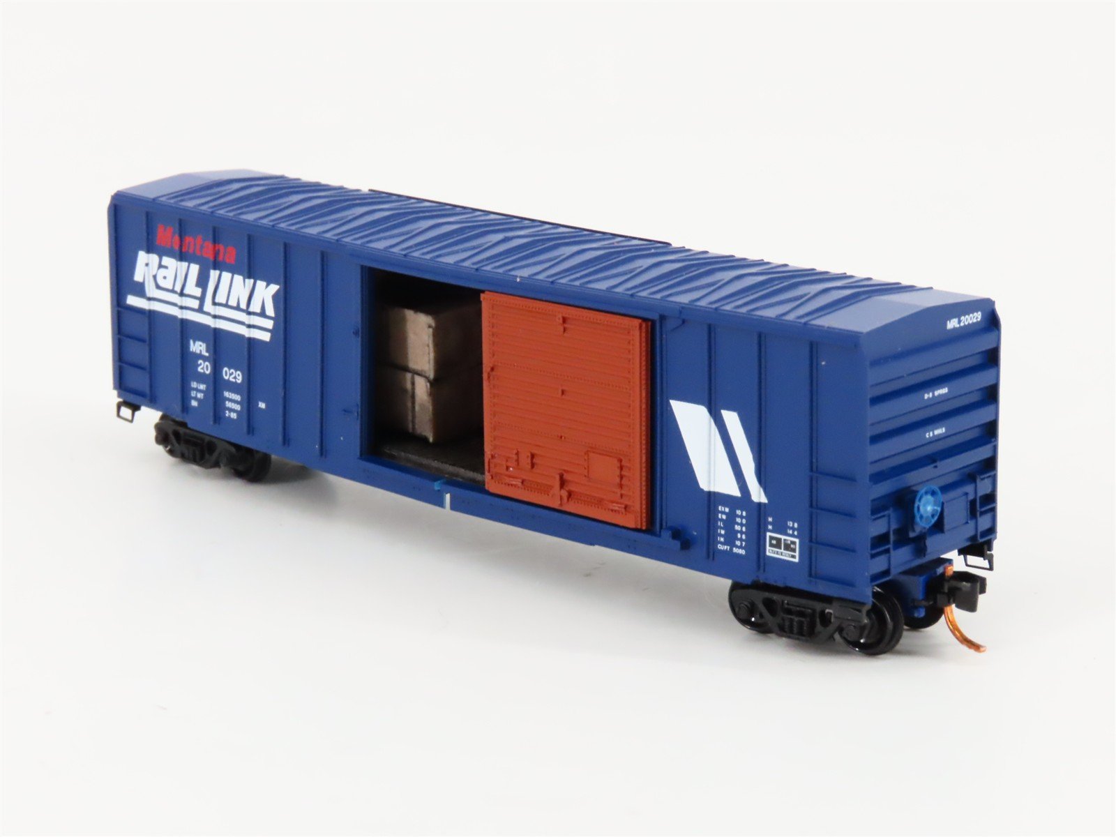 N Micro-Trains MTL 02500620 MRL Montana Rail Link 50' Box Car #20029 w/ Load