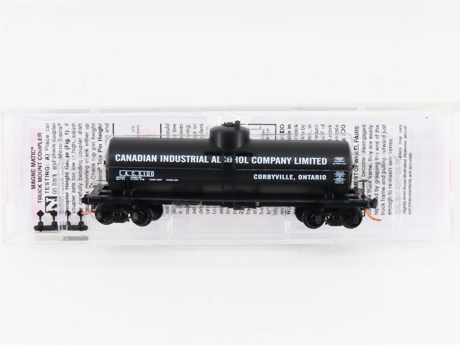 N Micro-Trains MTL 06500850 IACX Canadian Industrial Alcohol Single Dome Tankcar