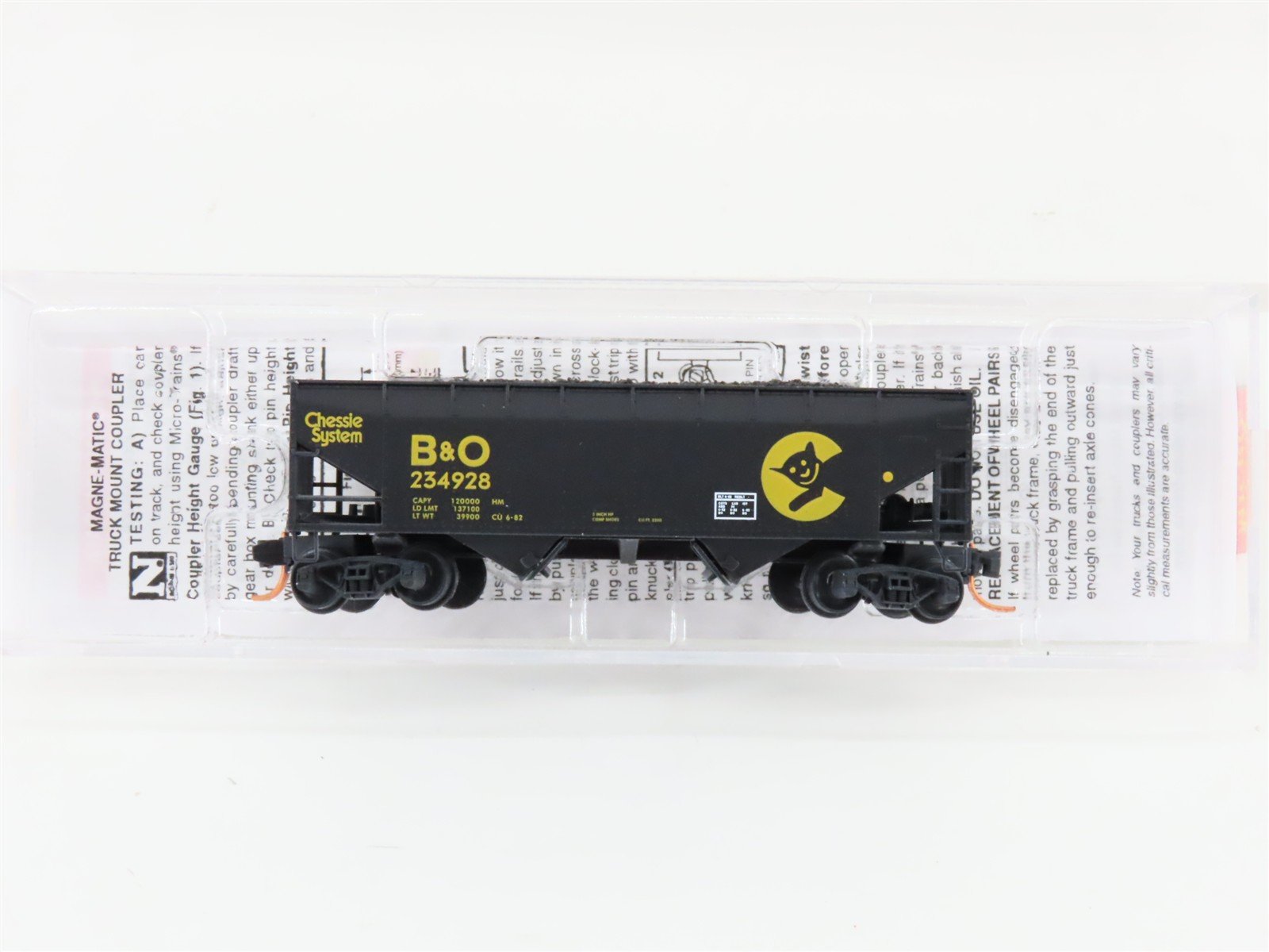 N Scale Micro-Trains MTL 05544510 B&O Chessie System 2-Bay Open Hopper #234928