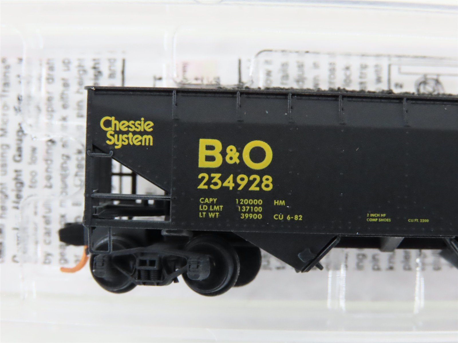 N Scale Micro-Trains MTL 05544510 B&O Chessie System 2-Bay Open Hopper #234928