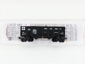 N Micro-Trains MTL 05600420 PGCCo Penn Gas Coal Co. 2-Bay Hopper #3310 w/ Load
