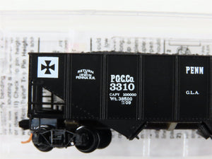 N Micro-Trains MTL 05600420 PGCCo Penn Gas Coal Co. 2-Bay Hopper #3310 w/ Load