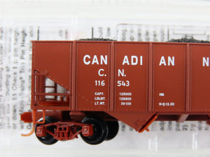 N Micro-Trains MTL 05600432 CN Canadian National 2-Bay Hopper #116543 w/ Load