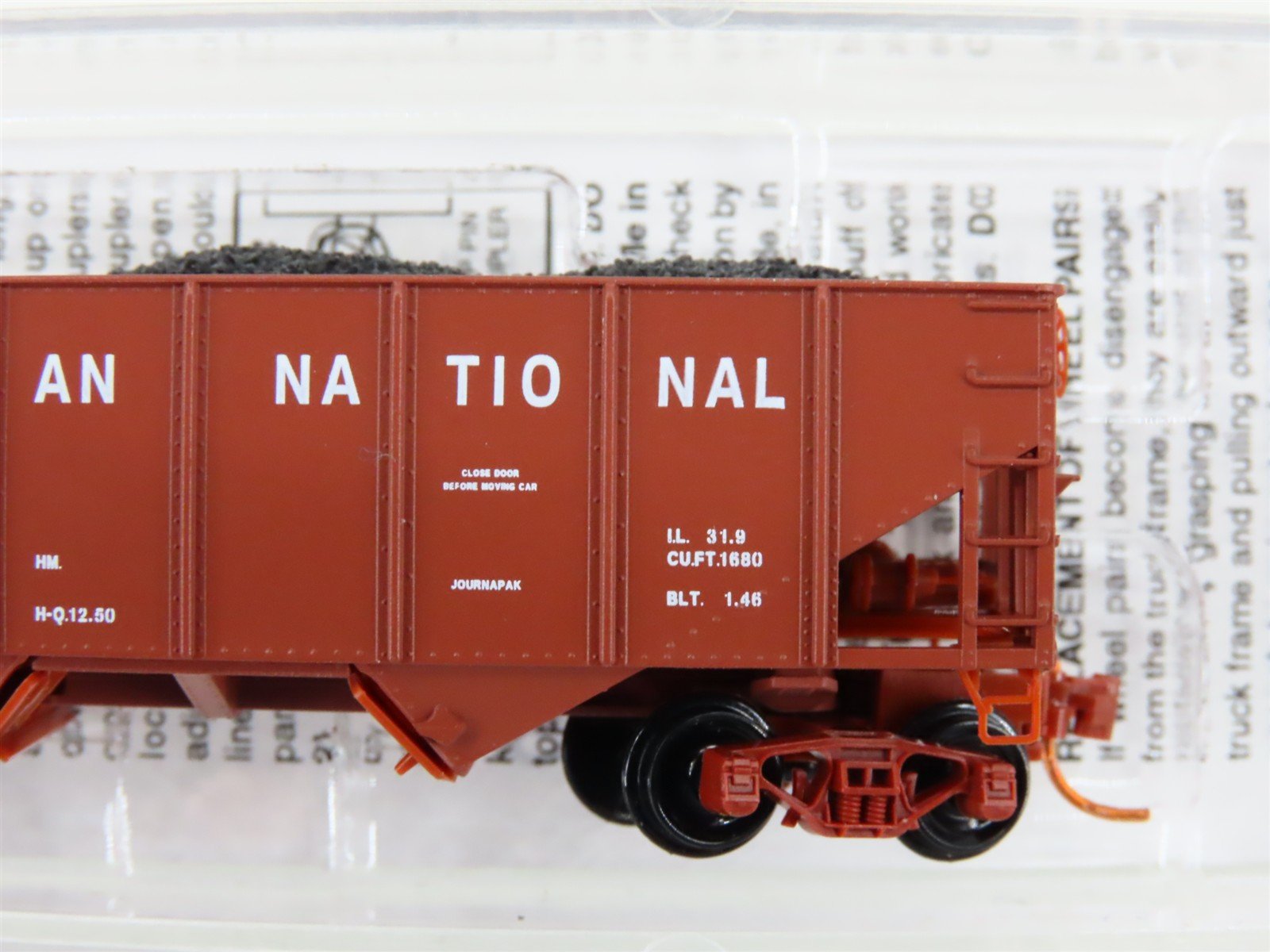 N Micro-Trains MTL 05600432 CN Canadian National 2-Bay Hopper #116543 w/ Load