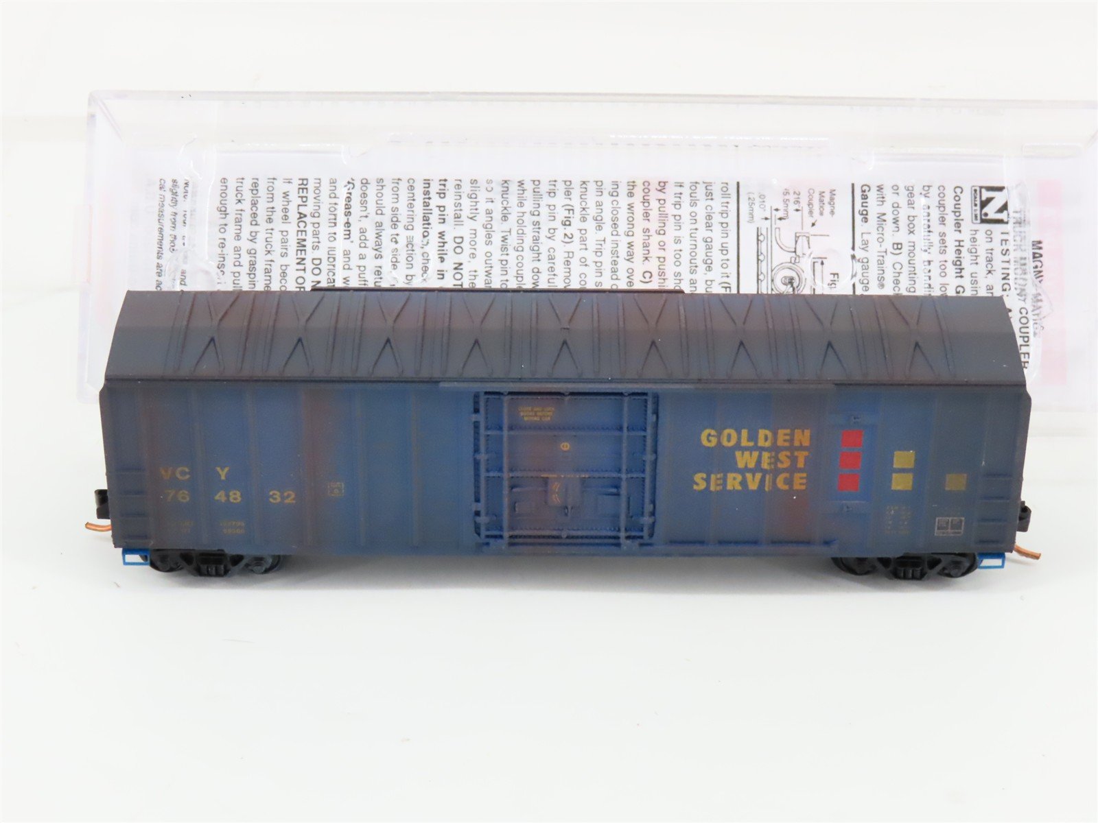 N Micro-Trains MTL 02753320 VCY Golden West Service 50' Boxcar 764832 w/Graffiti