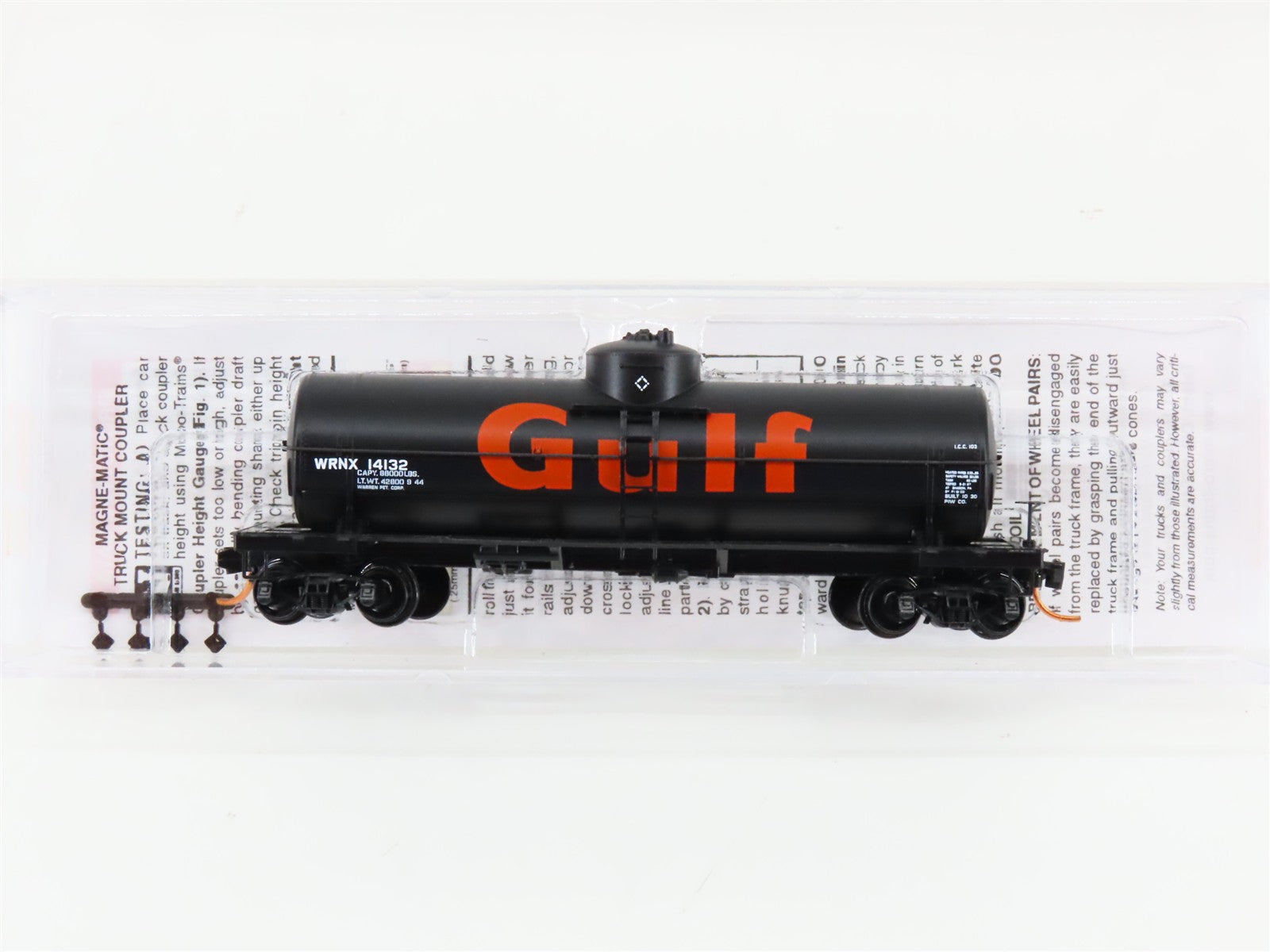 N Scale Micro-Trains MTL 06500900 WRNX Gulf Oil 39' Single Dome Tank Car #14132