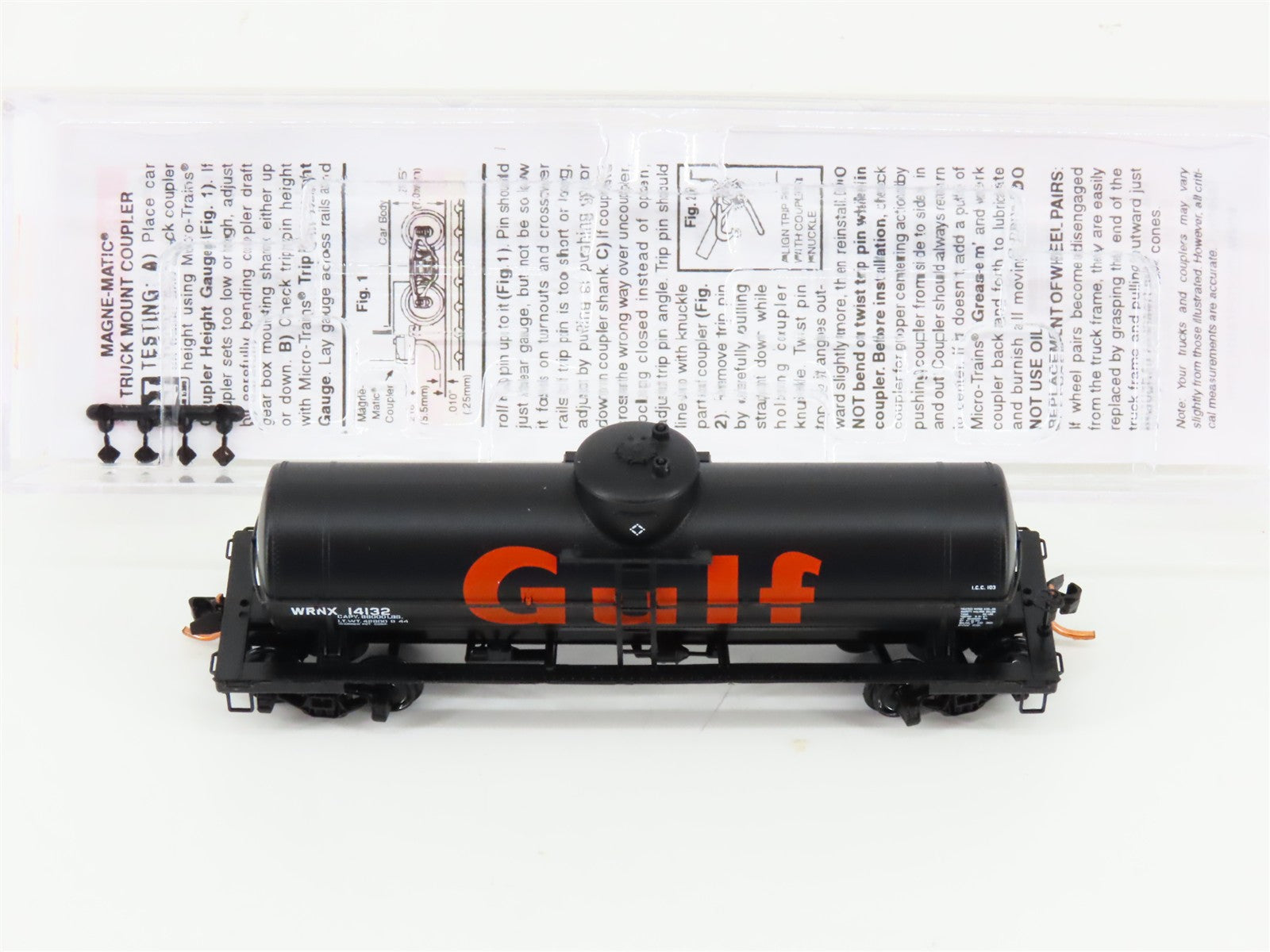 N Scale Micro-Trains MTL 06500900 WRNX Gulf Oil 39' Single Dome Tank Car #14132