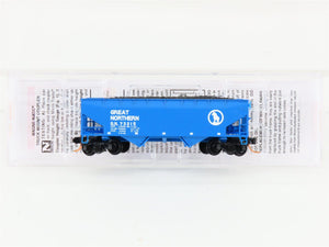N Scale Micro-Trains MTL 05500521 GN Big Sky Blue 2-Bay Hopper #73215 w/ Load