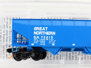 N Scale Micro-Trains MTL 05500521 GN Big Sky Blue 2-Bay Hopper #73215 w/ Load