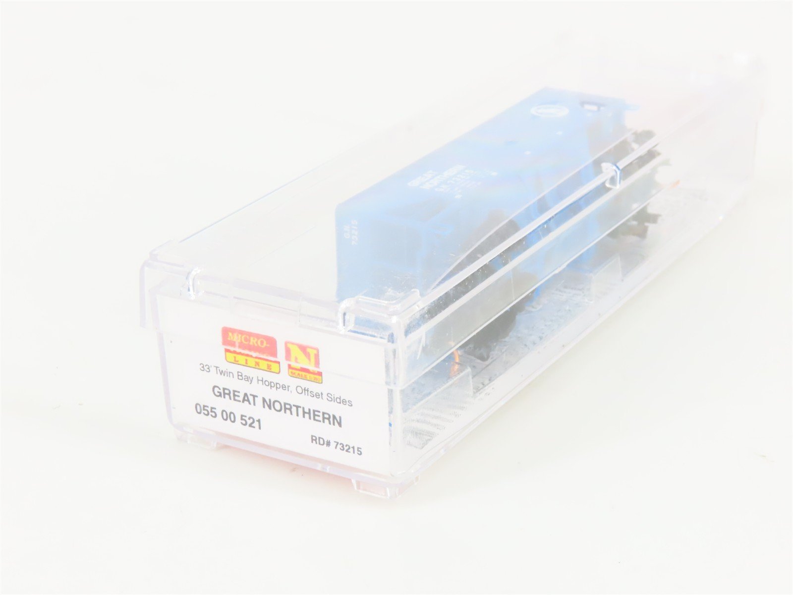 N Scale Micro-Trains MTL 05500521 GN Big Sky Blue 2-Bay Hopper #73215 w/ Load