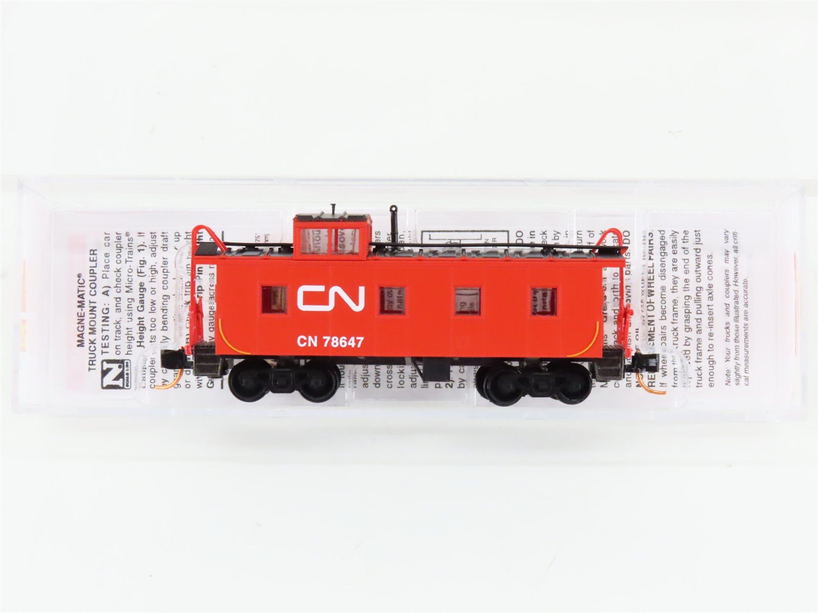 N Scale Micro-Trains MTL 10000360 CN Canadian National 36' Steel Caboose #78647
