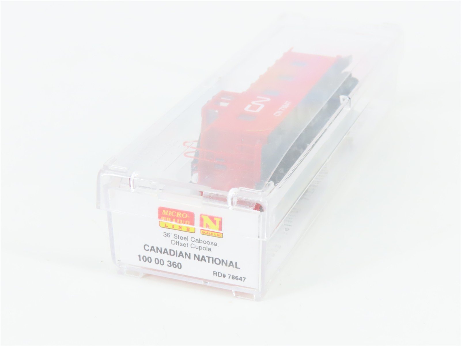 N Scale Micro-Trains MTL 10000360 CN Canadian National 36' Steel Caboose #78647