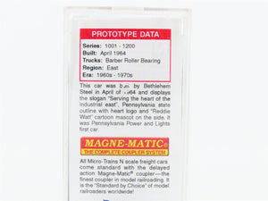 N Micro-Trains MTL 10800230 PPLX Pennsylvania Power & Light 3-Bay Hopper #141