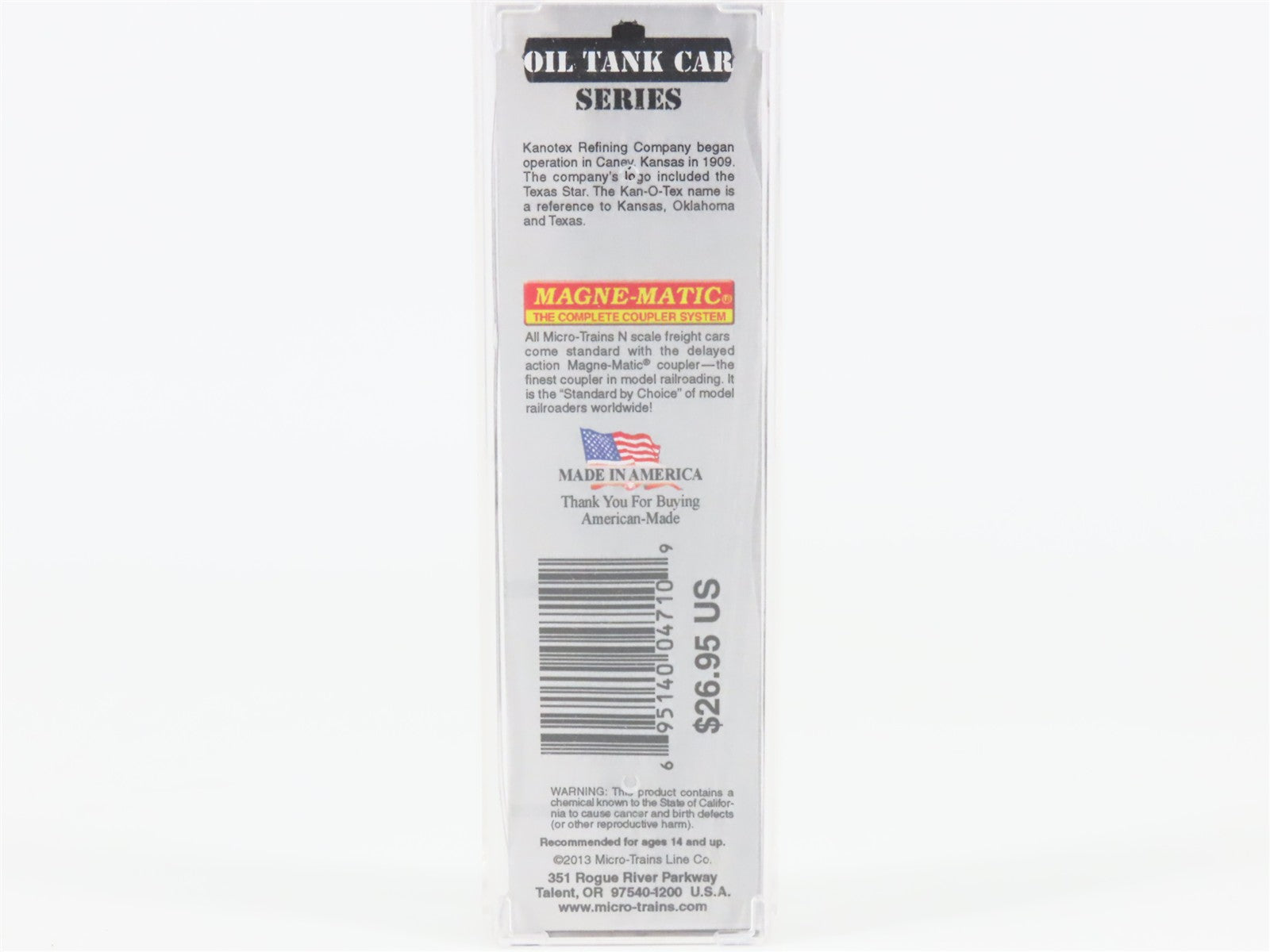 N Scale Micro-Trains MTL 06500730 KOTX Kanotex 39' Single Dome Tank Car #503