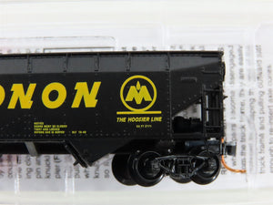 N Scale Micro-Trains MTL 05500370 MON Monon 2-Bay Hopper #41501 w/ Coal Load