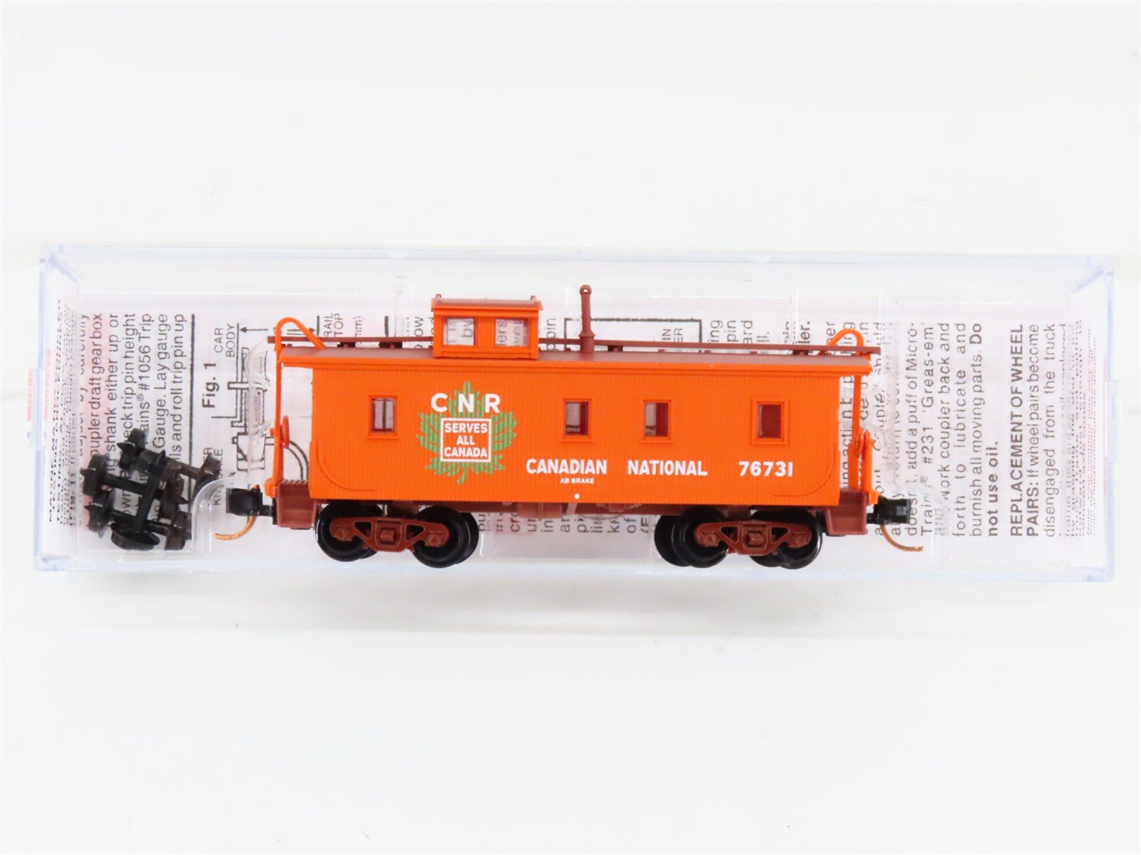 N Scale Micro-Trains MTL 05100130 CNR Canadian National 34' Wood Caboose #76731