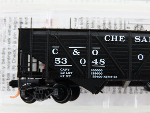 N Micro-Trains MTL 05700070 C&O Chesapeake & Ohio 2-Bay Hopper #53048 w/ Load
