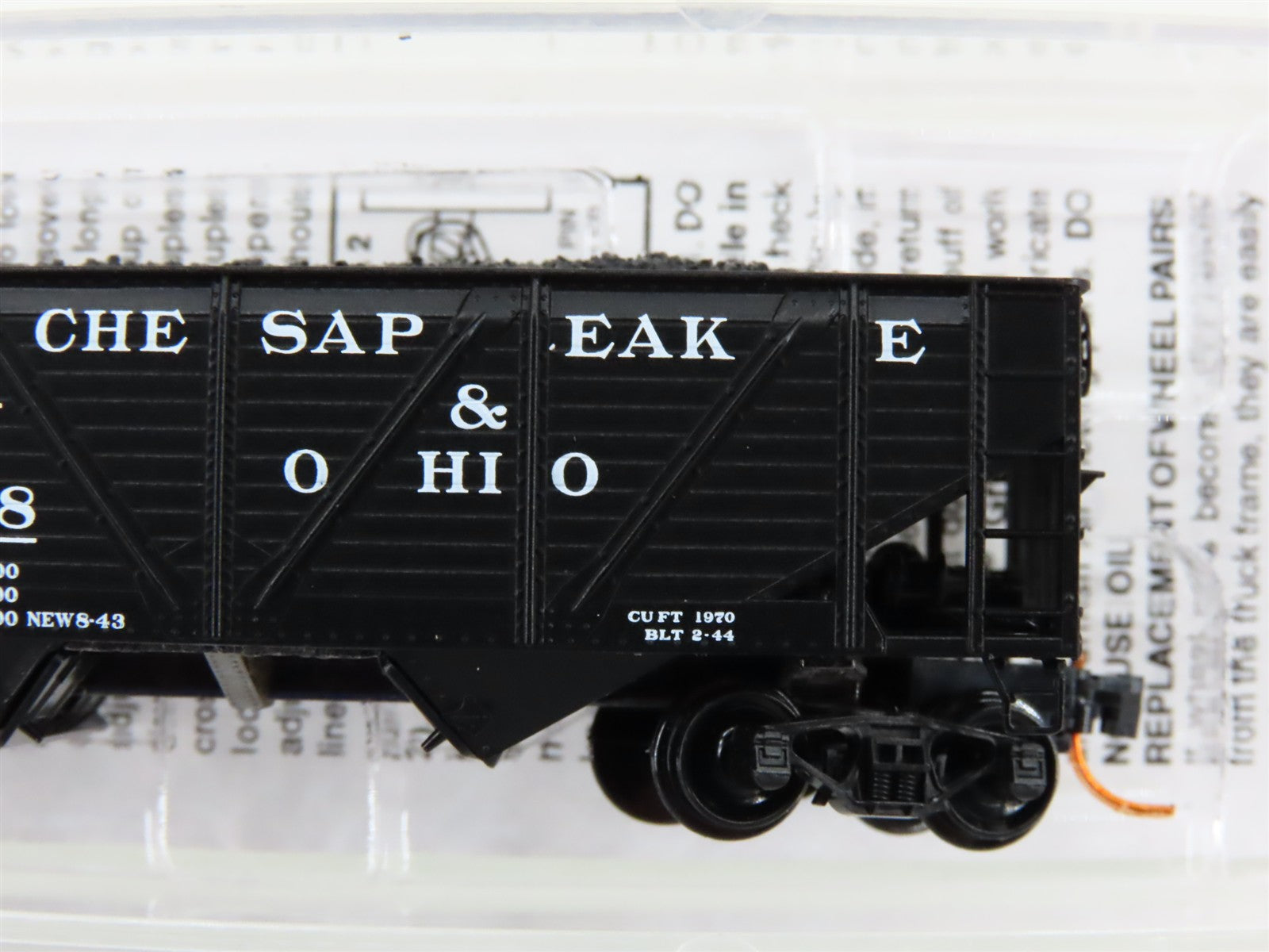N Micro-Trains MTL 05700070 C&O Chesapeake & Ohio 2-Bay Hopper #53048 w/ Load