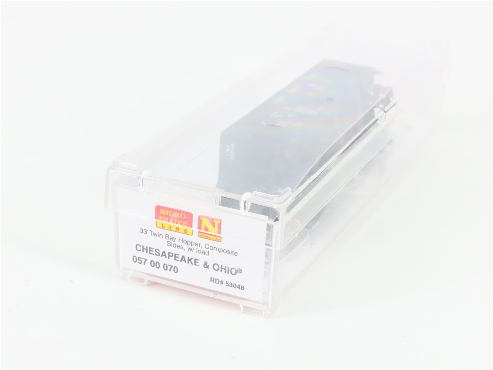 N Micro-Trains MTL 05700070 C&O Chesapeake & Ohio 2-Bay Hopper #53048 w/ Load