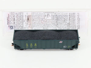 N Scale Micro-Trains MTL 10800250 CNW 3-Bay Hopper #135197 w/ Coal Load