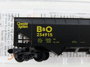 N Scale Micro-Trains MTL 05500512 B&O Chessie System 2-Bay Hopper 234915 w/ Load