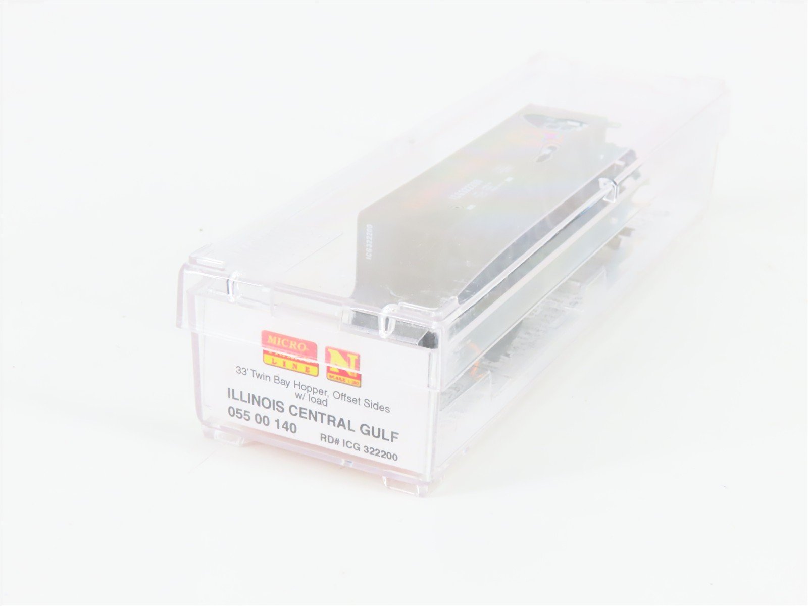 N Micro-Trains MTL 05500140 ICG Illinois Central Gulf 2-Bay Hopper 322200 w/Load